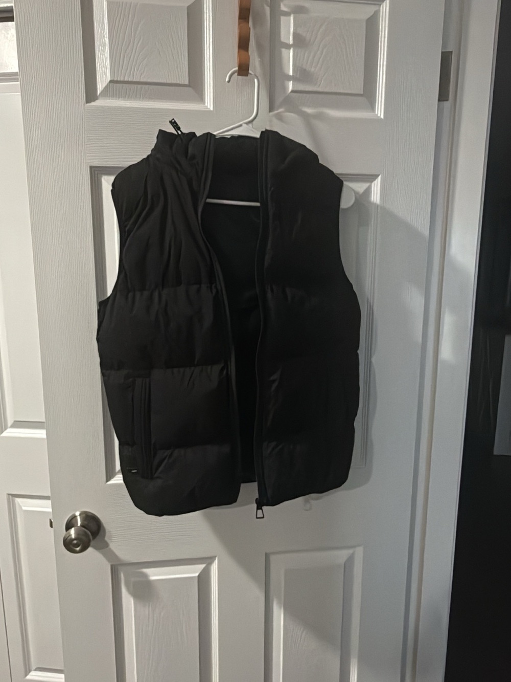 Black Puffer Vest with Hood